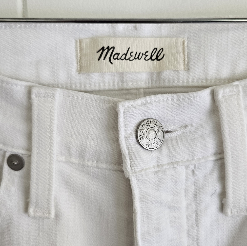 Madewell Cali Demi-Boot Jeans in Pure White Size 26 - Picture 5 of 9